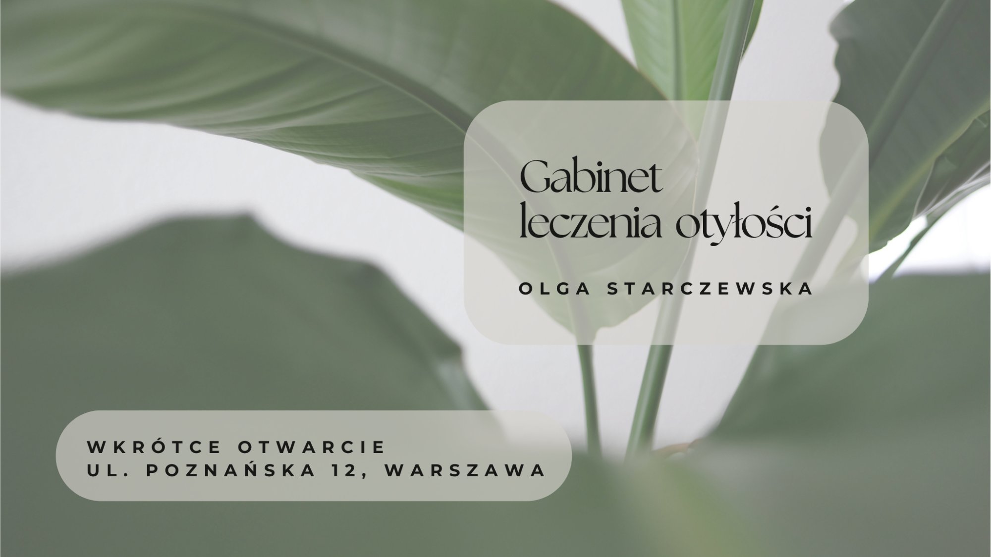 Gabinet leczenia otyłości – Olga Starczewska, wkrótce otwarcie ul. Poznańska 12, Warszawa